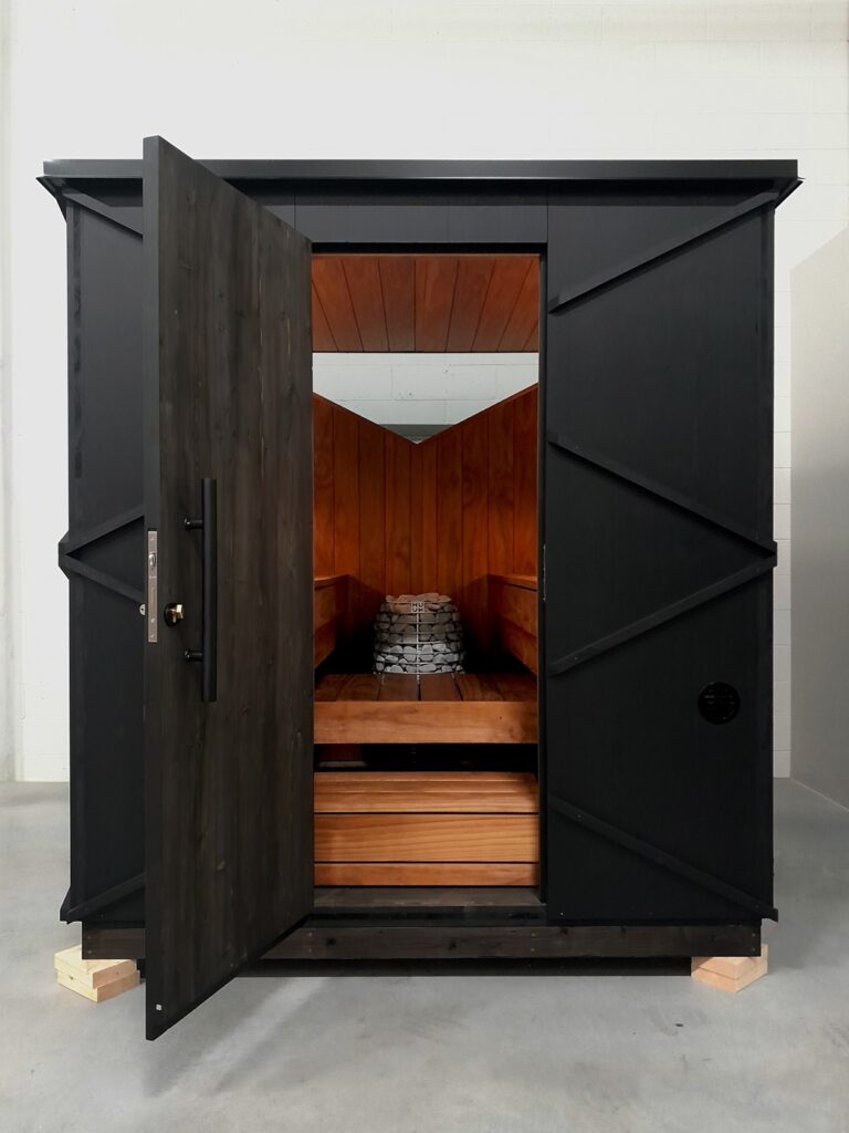 Sauna d'extérieur DEN, vue de face