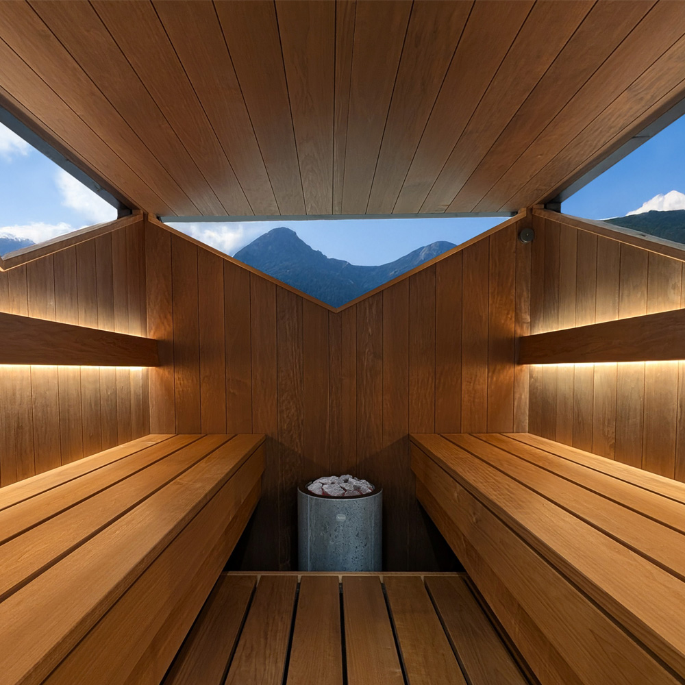 Sauna DEN avec poêle Tulikivi Kaarna Classic